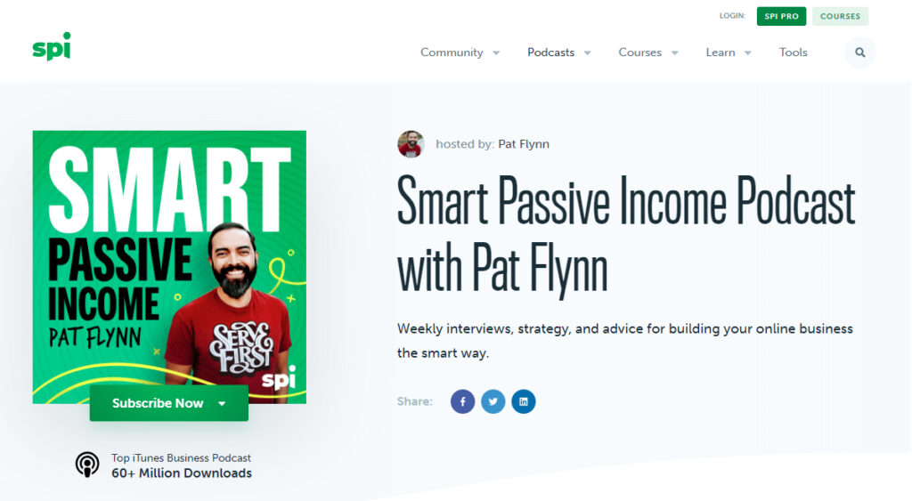 Case study - Pat Flynn created a lead funnel through his podcast series_