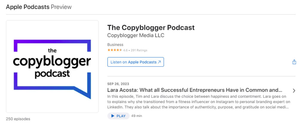 Copyblogger podcast - Great For SEO